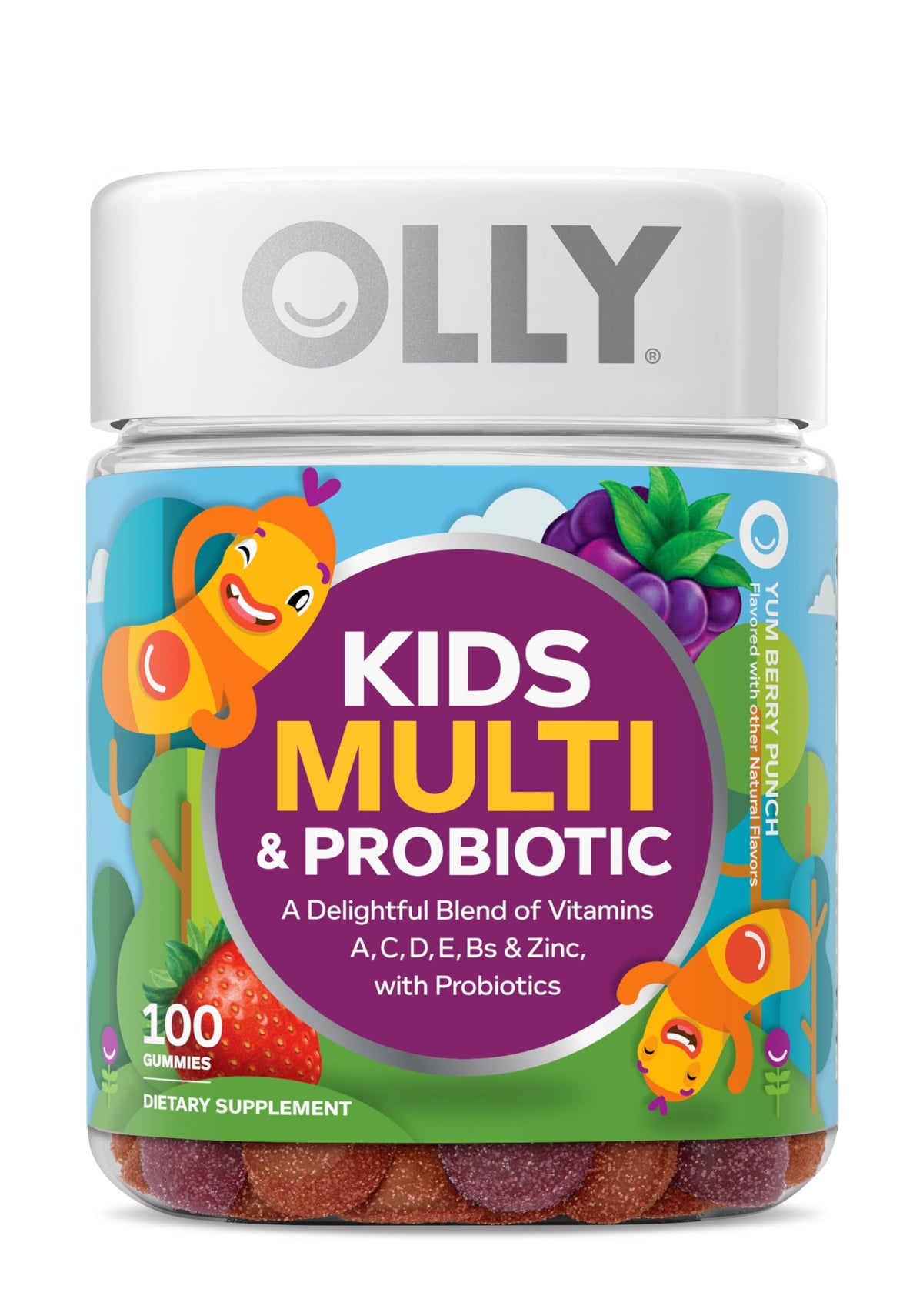 OLLY Kids Multivitamin & Probiotic Gummy, Digestive Support - 70 Count