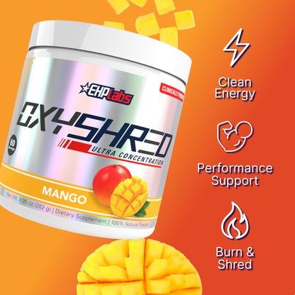 EHP Labs OxyShred Pre Workout Powder - Preworkout Powder with L Glutamine & Acetyl L Carnitine, Energy Boost Drink - Cosmic Blast, 60 Servings