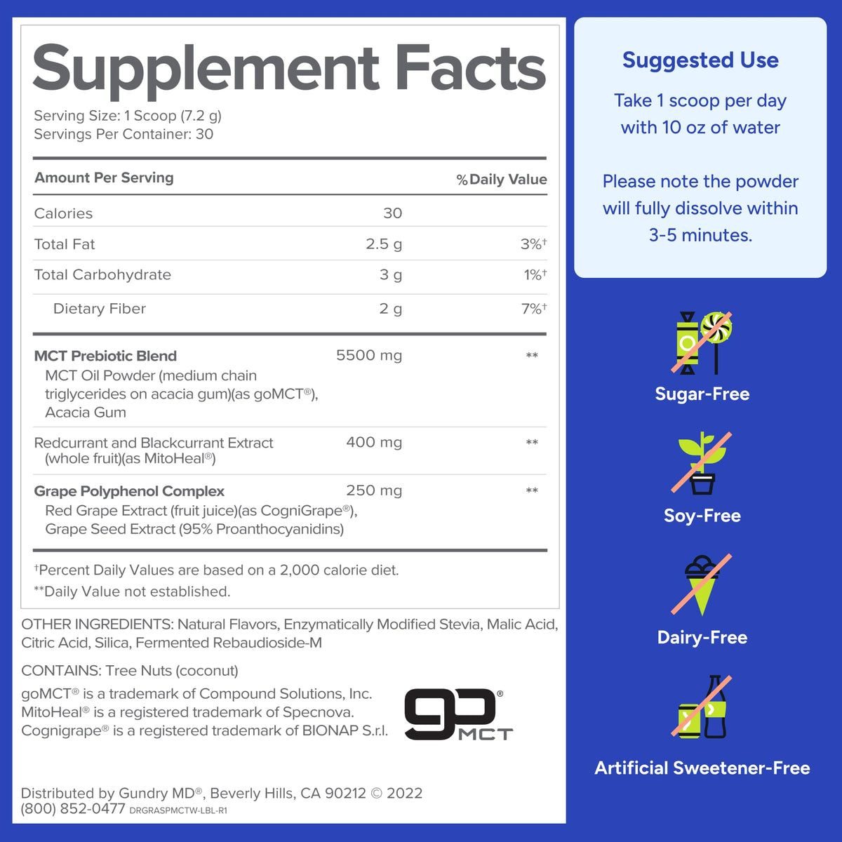 Gundry MD® MCT Wellness Powder, Watermelon Lemonade Flavor, 30 Servings | Support Energy, Ketone Production and Brain Health, Keto Friendly