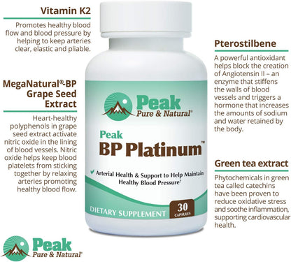 Peak Pure & Natural Peak BP Platinum from 30 Capsules