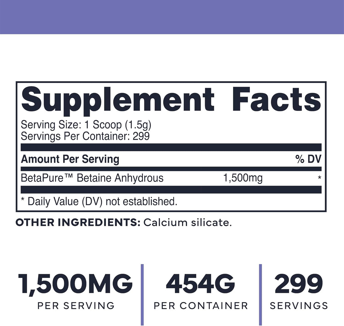 Type Zero Betaine Anhydrous Powder (1 LB) Unflavored, 1,500mg Per Serving | Clean Betaine Anhydrous Supplement, TMG, Trimethylglycine, Keto, GMO-Free