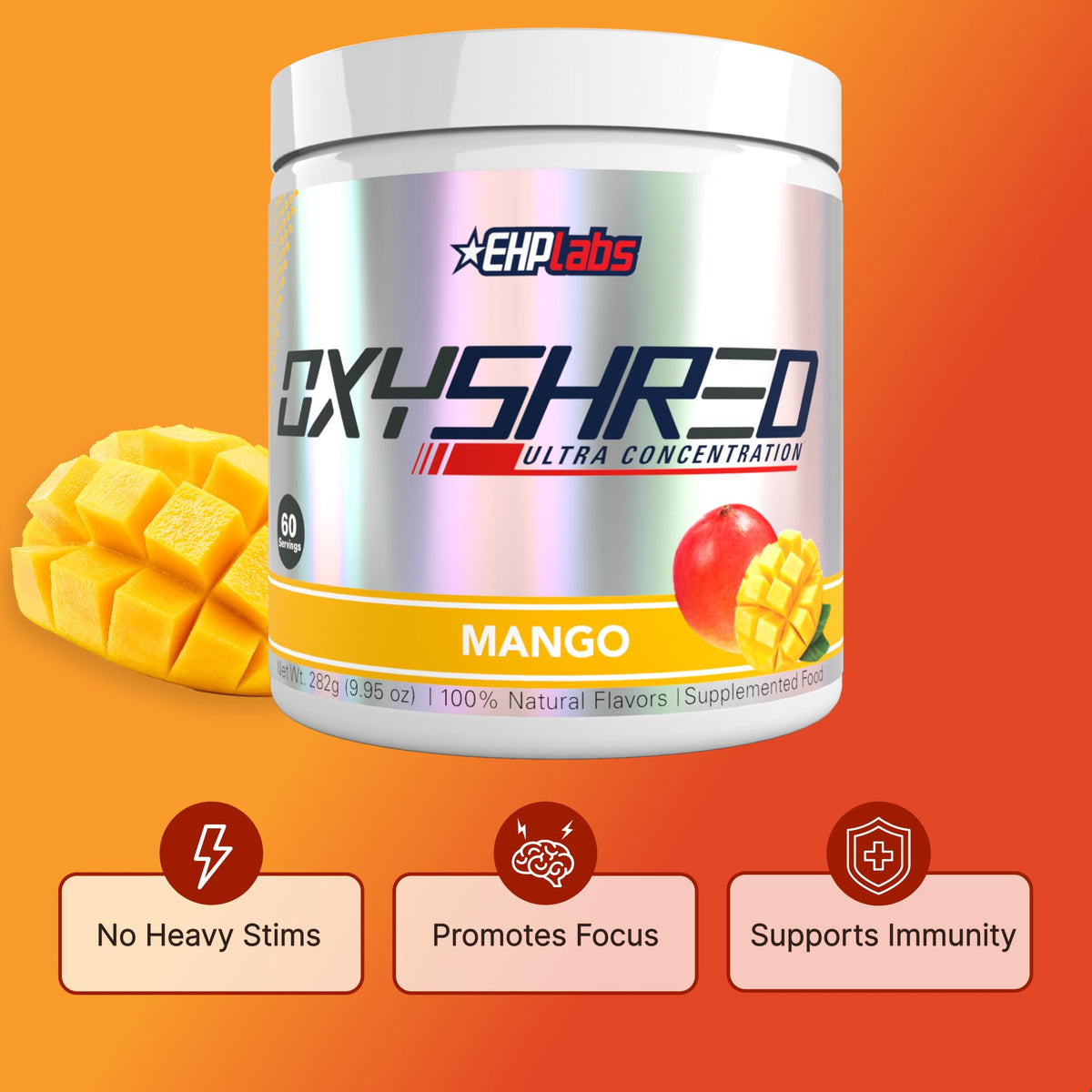 EHP Labs OxyShred Pre Workout Powder - Preworkout Powder with L Glutamine & Acetyl L Carnitine, Energy Boost Drink - Cosmic Blast, 60 Servings