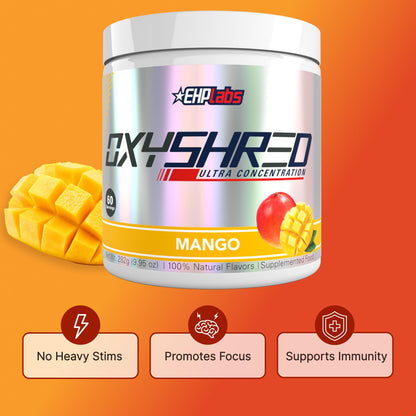 EHP Labs OxyShred Pre Workout Powder - Preworkout Powder with L Glutamine & Acetyl L Carnitine, Energy Boost Drink - Cosmic Blast, 60 Servings