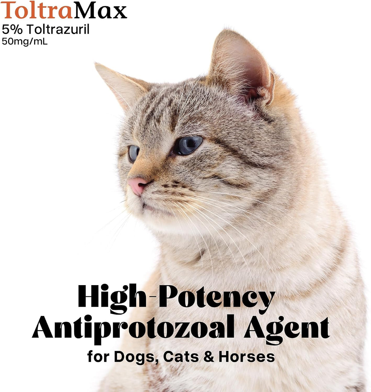 Toltrazuril 5.0% for Horses, Dogs, Cats, 120mL/4 Ounce, for Non-Food Chain Animals