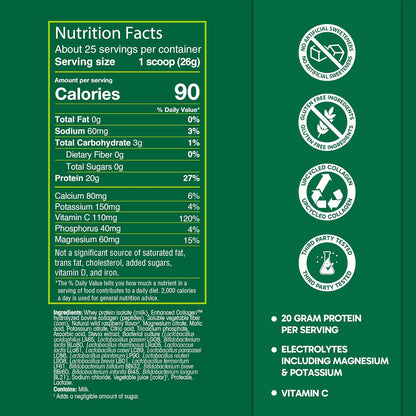 Organika Raspberry All Day Protein Hydrator, 22.93 OZ