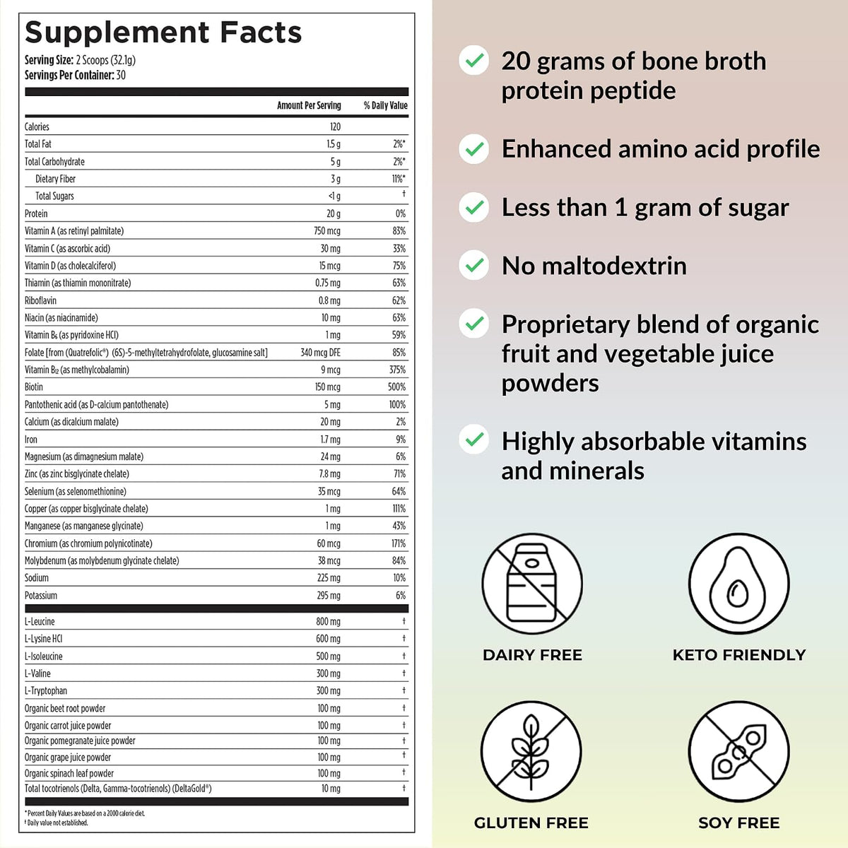 Reignite Wellness by JJ Virgin Bone Broth All-in-One Shake (Chocolate) and Extra Fiber Powder Supplement