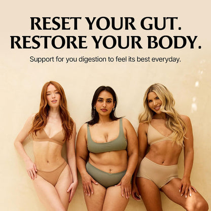Paulina FITNESS Reset Daily Probiotic + Prebiotic Gut Reset for Women | Plant Digestive Enzymes Support Bloating Relief, Weight Management & Gut Health, Vegan, Unflavored, 30-Day Supply
