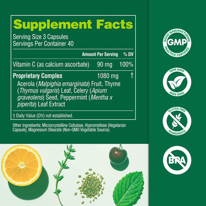 Organika Goutrin Uric Acid Flush for Gout (120 Caps): Gentle Gout Support with Cherry, Thyme, Celery Seed, Peppermint, & VIT C: Clean & Vegan Gout Supplements for Men & Women - Metabolism & Mobility