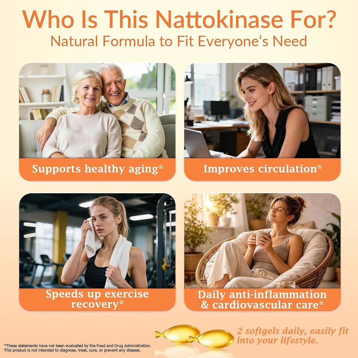 Liposomal Nattokinase 10800 FU Supplement Softgels, Ultimate 8-in-1 Nattokinase Serrapeptase Enzyme Blend w. Bromelain Curcumin CoQ10 K2 MK7 for Circulatory Heart & Digestive Spike -Men & Women
