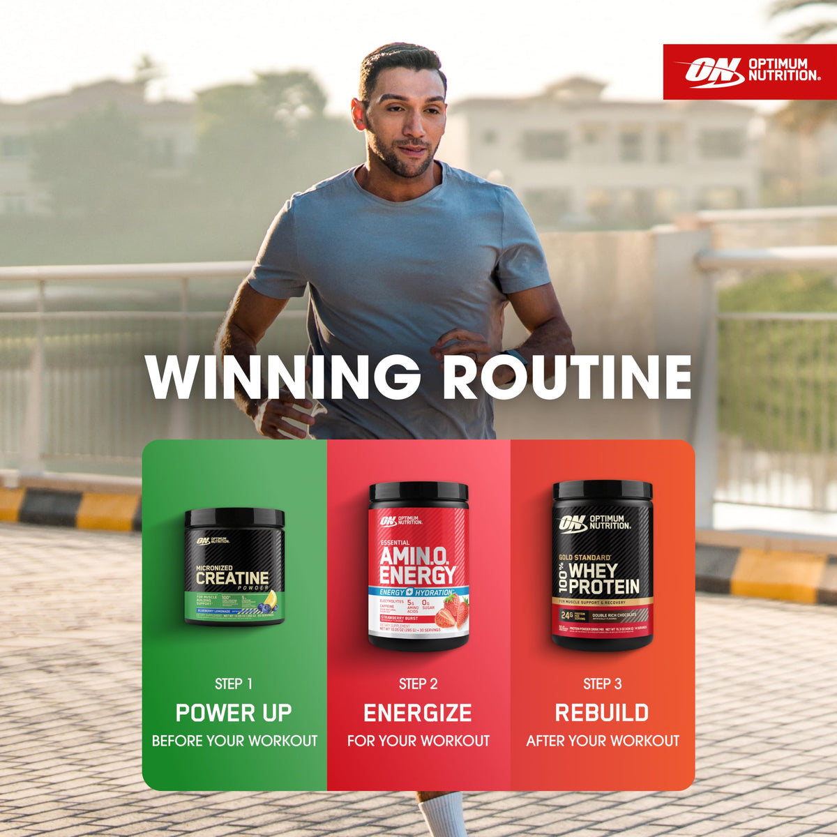 Optimum Nutrition, Amino Energy Powder Plus Focus, with Bcaa, Electrolytes, and Caffeine, Watermelon, 30 Servings | Contains BCAAs, Electrolytes, 100 mg Caffeine, 5g Amino Acids, Zero Sugar, Supports Hydration, Banned Substance Tested