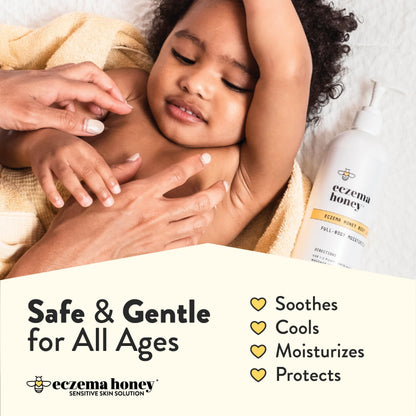 ECZEMA HONEY Oatmeal Body Lotion - Hand & Body Cream for Eczema Relief - Natural Dry Skin Repair (16 Oz)