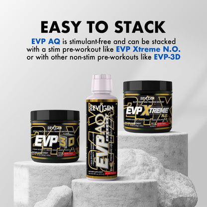 Evogen EVP AQ Liquid Glycerol | Muscle Volumizer | Unflavored | 16 Fl Oz | S7 nitric oxide blend with betaine anhydrous for pumps, vascularity, fullness and hydration; low-stim and clean