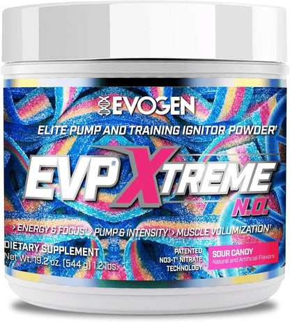 Evogen EVP Xtreme NO + EVP AQ Bundle – Pre Workout Stack for Men & Women | Energy, Pump, Vascularity & Hydration | Sugar Free | Sour Candy & Unflavored