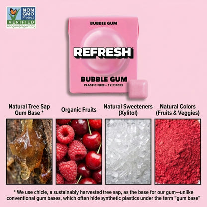 Refresh Sugar Free Chewing Gum with Xylitol, Garden Mint, 12 Pack