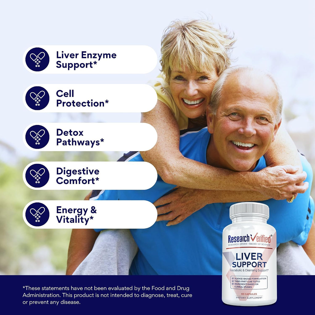 Research Verified Liver Support - Liposomal Milk Thistle, Artichoke Extract, Glutathione, BioPerine - Vegan - 60 Capsules - Pack of 1