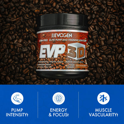 Evogen EVP 3D Stim Free Pre-Workout | Citrus Candy | 40 Servings | Arginine nitrate, L-citrulline, beta-alanine and creatine with lion's mane, L-tyrosine and DMAE for pumps and focus