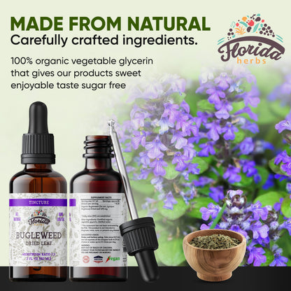 Bugleweed Tincture, Organic Bugleweed Extract (Ze LAN, Lycopus Virginicus) Herbal Supplement, Non-GMO in Cold-Pressed Organic Vegetable Glycerin 700 mg, 2 oz (60 ml)