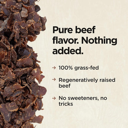 Lineage Provisions Air-Dried Steak Jerky Bites, 3-Pack | 100% grass fed nutrient-dense carnivore snacks, keto-friendly steak jerky with zero sugar, zero carbs & high protein snack.