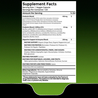 WELLNESS LABSRX Lions Mane Capsules | Digestive Enzymes Capsules | Bundle