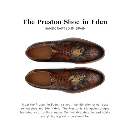 TAFT Preston Leather and Jacquard Wingtip Men's Dress Shoe