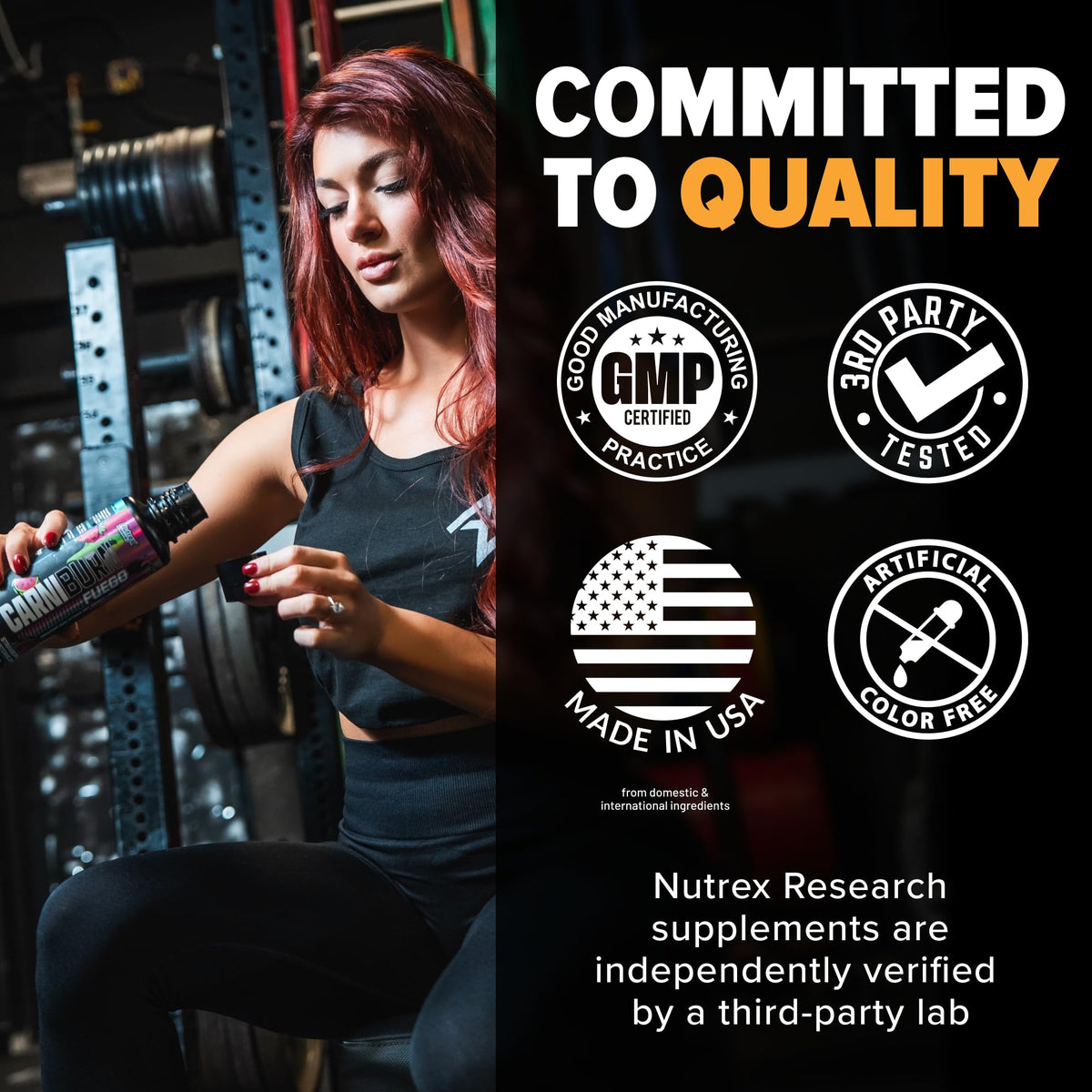 Nutrex Research Carniburn Liquid L Carnitine 3000mg – Thermogenic Liquid Fat Burner for Men & Women with MitoBurn, InnoSlim, GBBGO - Stimulant Free Metabolism Booster - Strawberry Watermelon 31 SV