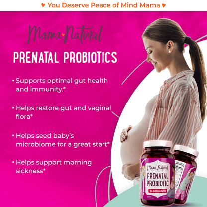 Premium Prenatal Bundle of 2 - Organic Prenatal Multi & Natural Probiotics - Essential Nutrition for Women