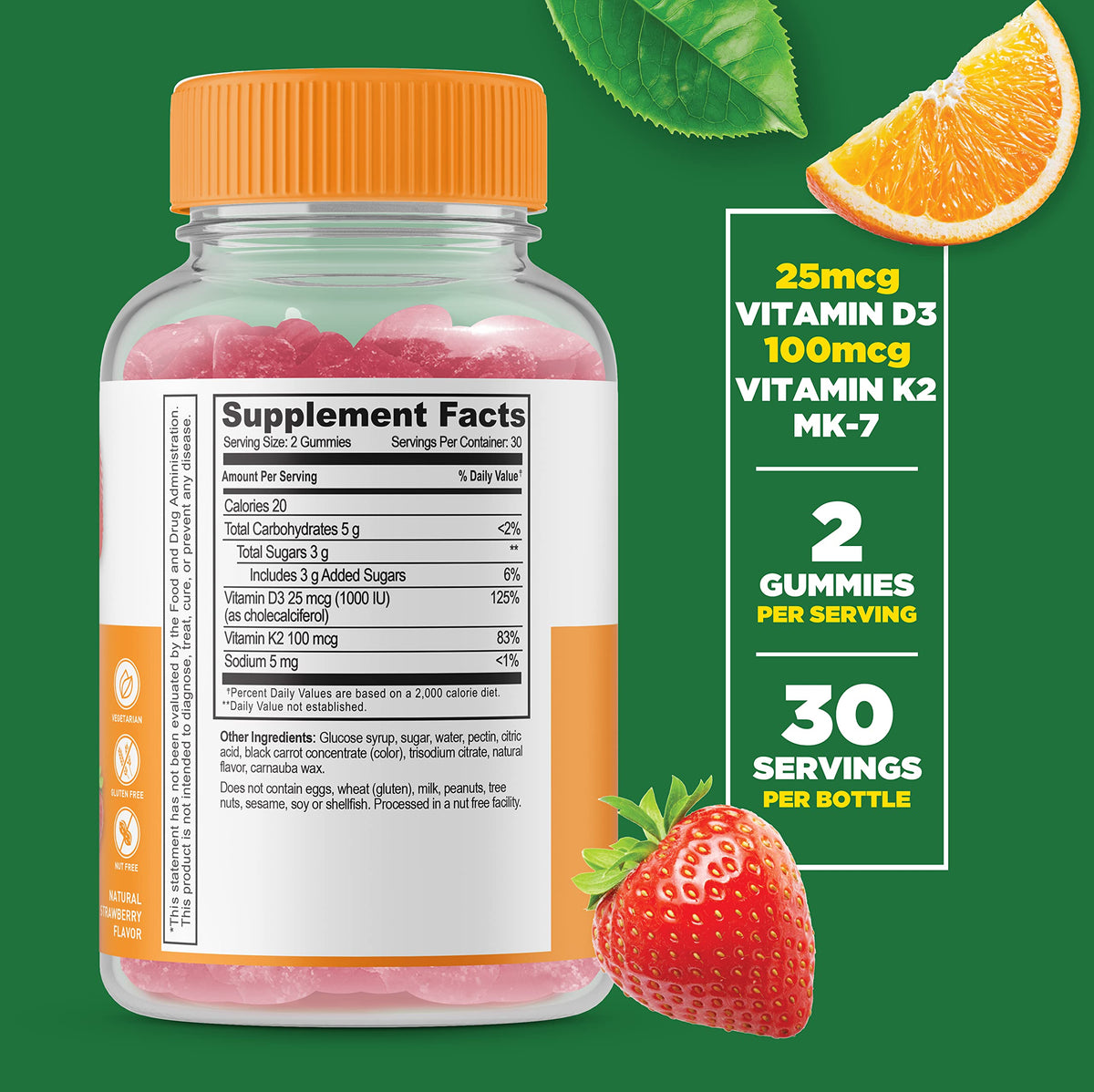 Lifeable Women's Prenatal Multivitamin + Vitamin D3 + Vitamin K2, Gummies Bundle - Great Tasting