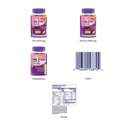 One A Day Women's Prenatal Gummies, 60 Count