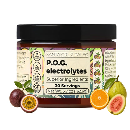 Santa Cruz Paleo Electrolyte Powder, Cherry Limeade, Sugar Free Hydration Drink Mix with Himalayan Pink Salt, Sea Salt, Magnesium Glycinate, Potassium Chloride, Sweetened with Stevia, 30 Servings