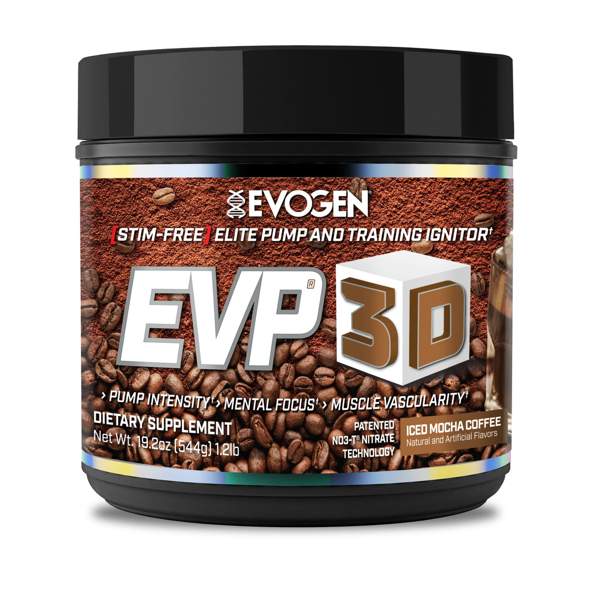 Evogen EVP 3D Stim Free Pre-Workout | Citrus Candy | 40 Servings | Arginine nitrate, L-citrulline, beta-alanine and creatine with lion's mane, L-tyrosine and DMAE for pumps and focus