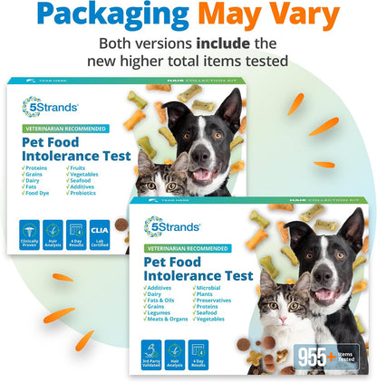 5Strands Pet Food Intolerance Test for Dogs & Cats, 825 Items Tested