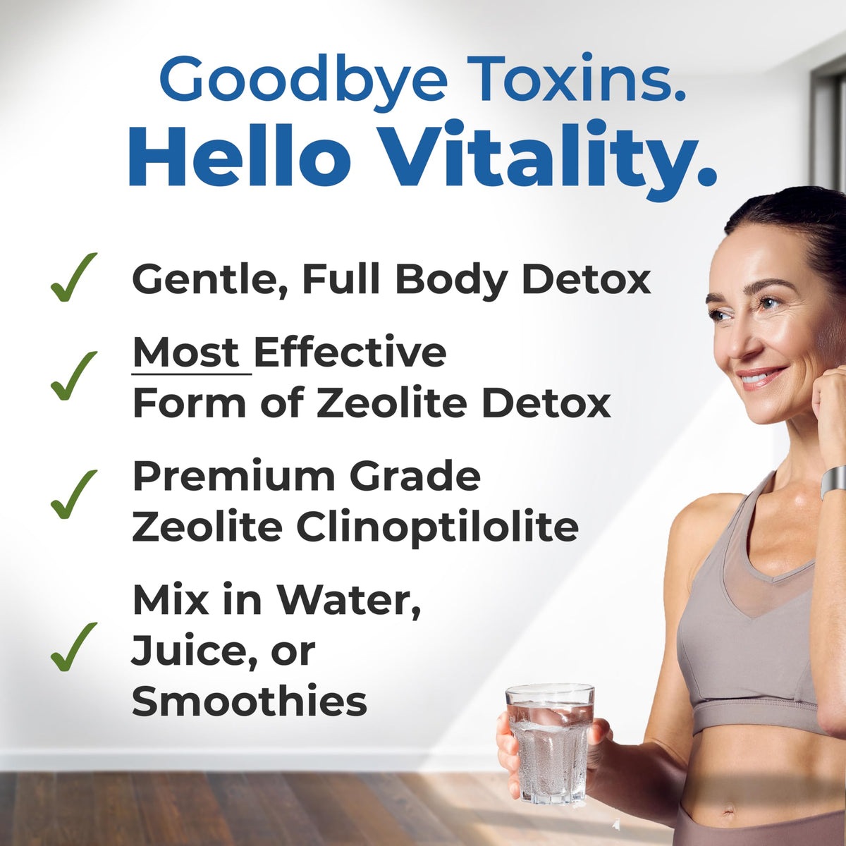 Healthy by Nature Full Body Zeolite Detox Cleanse Powder for Adults | Natural Clinoptilolite Binder Support, Therapeutic Dosing for Women and Men, Supports Energy, Mental Clarity & Gut Health