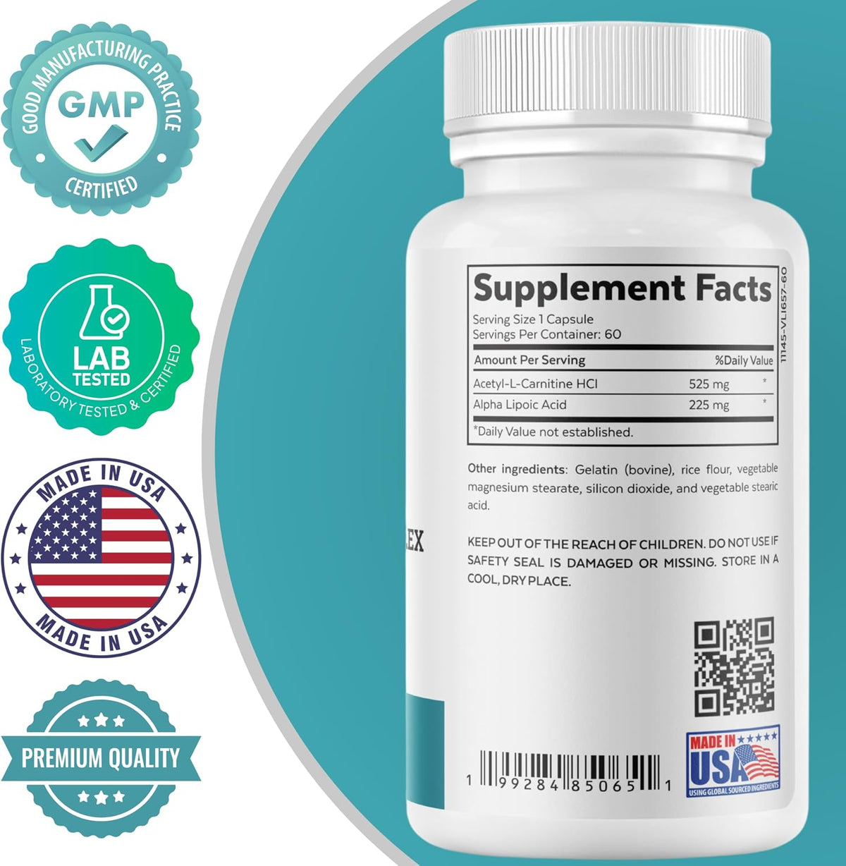 ALA & ALC Complex + Brain Support + Magnesium Bisglycinate Bundle | Energy, Focus, Memory, Cognitive Support, Nerve Health, Calm & Daily Wellness