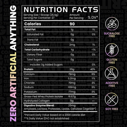 Gains in Bulk Lean Protein Powder with 20g Protein, Strawberry, 27 Servings