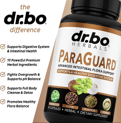 ParaGuard Cleanse Detox Pills - Intestinal Guard Formula Supplement with Black Walnut Wormwood Clove & Oregano Pills - Adults Natural Herbal Intestine Body Gut Cleanser Adults Complete Kit 30 Capsules