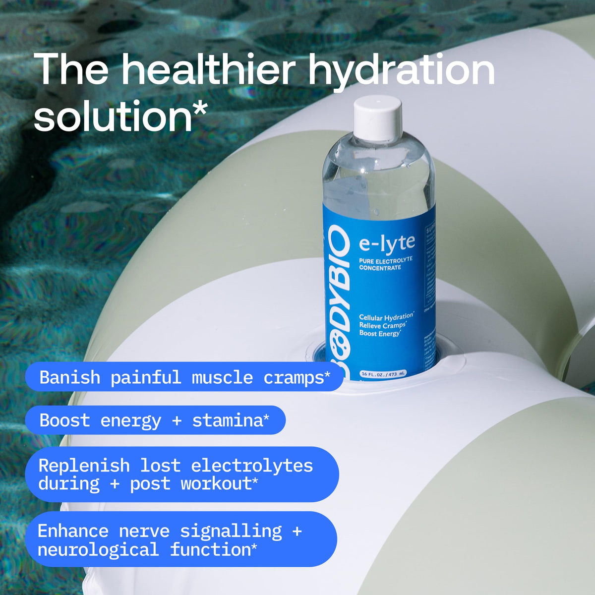 BodyBio e-Lyte Sugar Free Electrolyte for Hydration, Energy & Cramp Relief | No Sugar, No Artificial Flavors, No Fillers, Keto Friendly