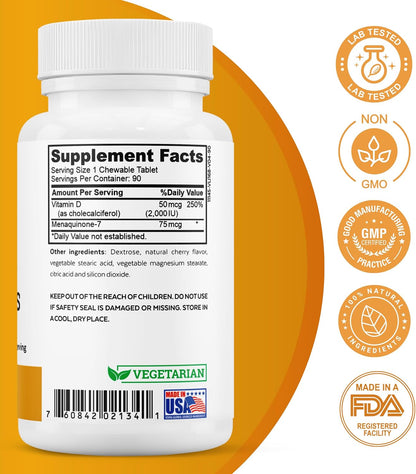 Sleep Well & Vitamin D3+K2 Chewables Bundle
