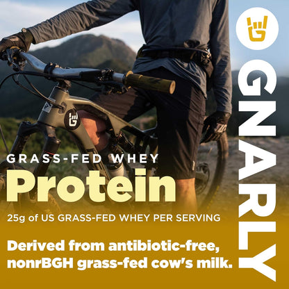 Gnarly Nutrition Vanilla Protein Powder – NSF Sport Certified – 25g Protein, Muscle Repair – Grass Fed Whey Powder, Smooth Taste – Vanilla, 32 oz