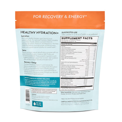 TERRA ORIGIN Healthy Hydration+ Electrolyte Powder Packets | Sugar Free, Gluten Free Drink Mix | Lemonade | 30 Servings (1-Pack)