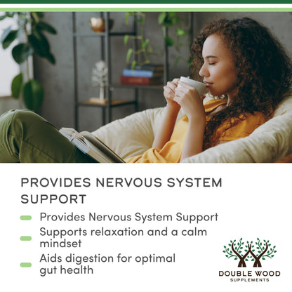 Double Wood Supplements Organic Lemon Balm Tincture - for Digestion & Relaxation 590mg - 2FL OZ, 120 Servings (Better Absorbed Than Capsules, Great for Lemon Balm Tea)