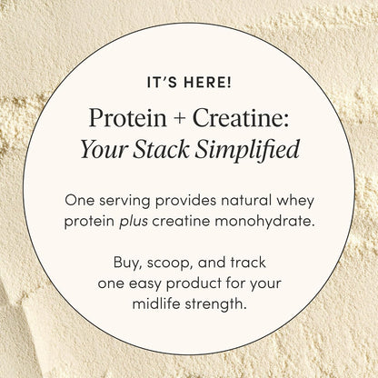 The 'Pause Life Protein + Creatine + BCAAs, Vanilla, Whey Protein, 17.8 oz | Creavitalis creatine monohydrate + whey protein + BCAAs for men & women. Gluten free, low sugar, non-GMO. 14 servings.