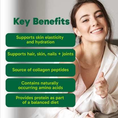 Organika Enhanced Hydrolyzed Collagen Peptides Powder: Easy Absorption Unflavored Collagen Powder for Skin, Hair, Nails, Joints, Muscles, & Gut - Keto, GMO-Free, Grass-Fed (1.1 Pounds)