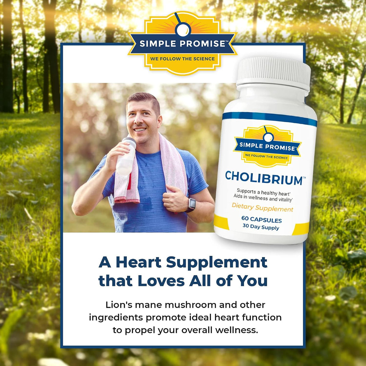 Cholibrium and CardioClear7 Bundle - Daily Energy - Mushroom Complex, CoQ10 | Mushroom-CoQ10 Pair, For Steady Daily Vitality, With Cordyceps and Shilajit, Three Capsules Daily, 30 Day Supply, Vegan