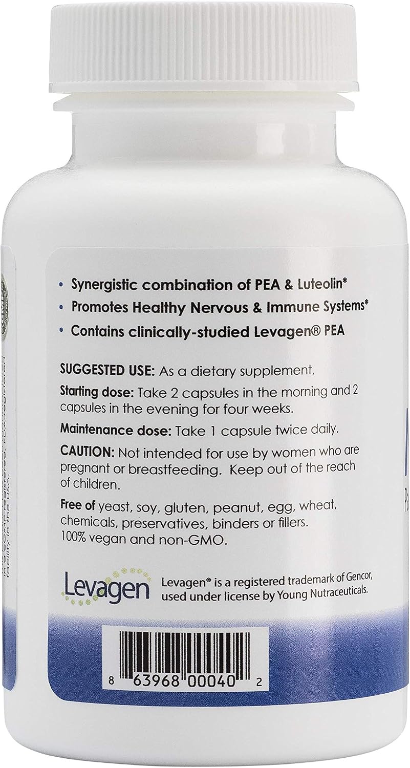 Mirica® - Pea (Palmitoylethanolamide) and Luteolin - Immune & Nervous System Support Supplement - 60 ct