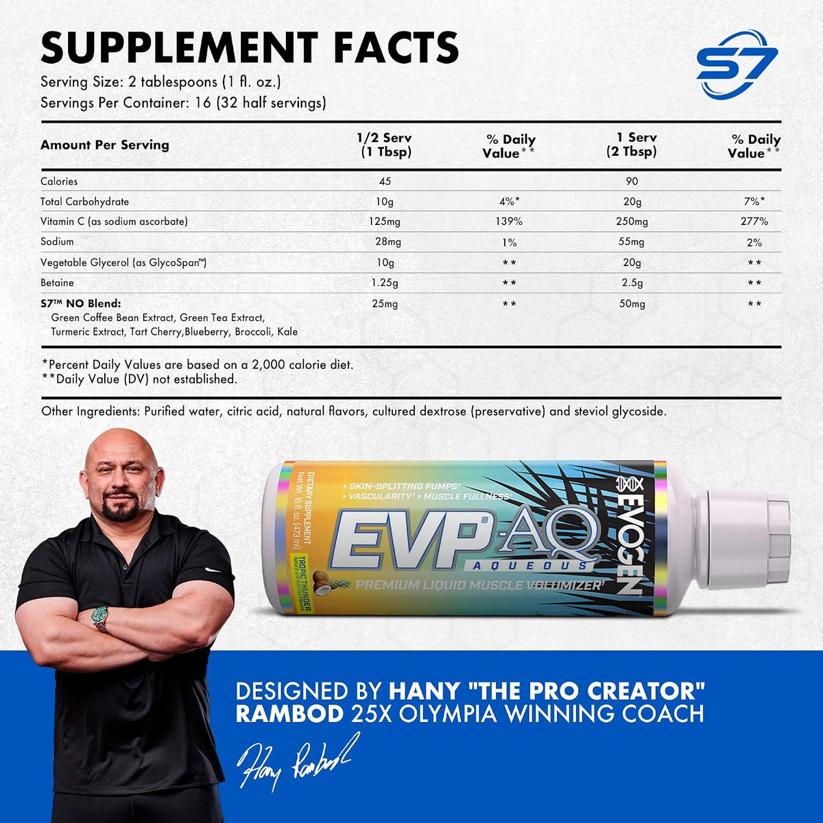 Evogen EVP Xtreme NO + EVP AQ Bundle | Tropic Thunder | Pre-workout powder plus liquid glycerol volumizer for pumps, energy, hydration and vascularity