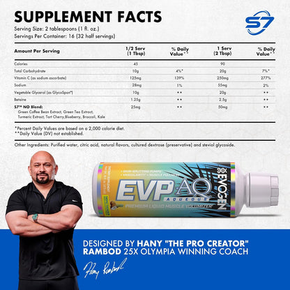 Evogen EVP Xtreme NO + EVP AQ Bundle | Tropic Thunder | Pre-workout powder plus liquid glycerol volumizer for pumps, energy, hydration and vascularity