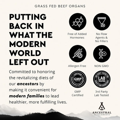 Ancestral Supplements Beef Organs & FEM Bundle for Women – Supports Hormone Balance, Energy, Skin & Overall Wellness – Grass Fed, Pasture Raised Multivitamin with Whole-Food Nutrients & Targeted Femal