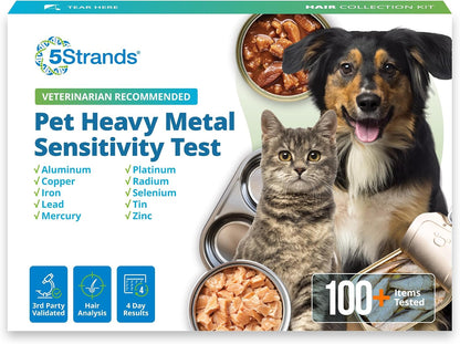 5Strands Pet Heavy Metal Sensitivity Test, Health Check for Dogs & Cats