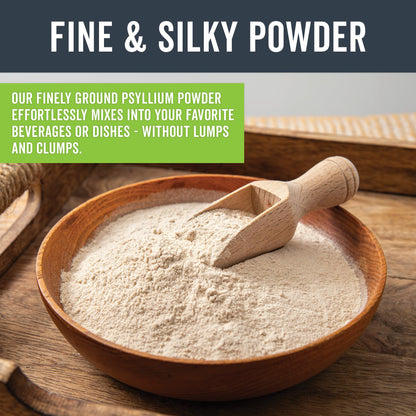 Viva Naturals Organic Psyllium Husk Powder, 24 oz – Finely Ground, Unflavored, Vegan, Keto, Paleo, Non-GMO Plant-Based Superfood, Good Source of Fiber for Gluten-Free Baking, Juices & Smoothies