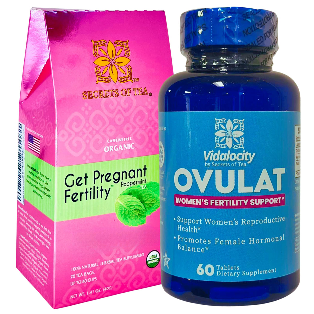 Secrets Of Tea Patented Fertility Supplement & Fertility Tea For WomenTo Help Support Conception